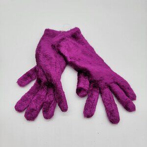 MIXIT Gloves Bright Pink Furry Soft Stretch Womens One Size NEW NWOT